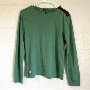 LRL Ralph Lauren Plus Size Elbow zipper shirt❤️